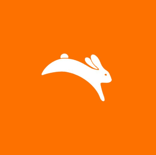 Kaptın Kaptın beyaz tavşan logosu